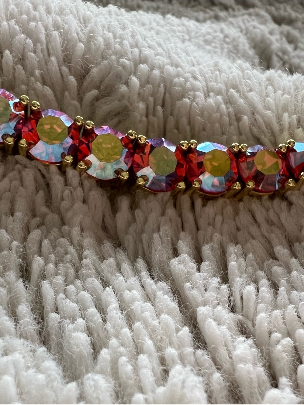 Park Lane Impression Bracelet Iridescent Coral Pink Stones like new gold finish - Picture 6 of 7